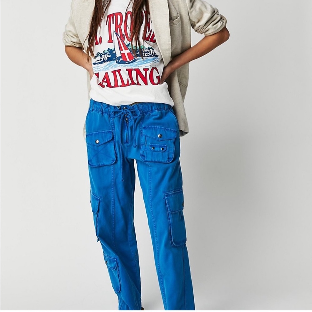 Free People Tahiti Cargo Pants Size XS in Catalina